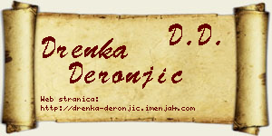 Drenka Deronjić vizit kartica